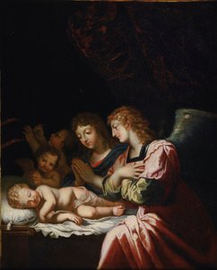 La adoración de los ángeles de Jacques Stella