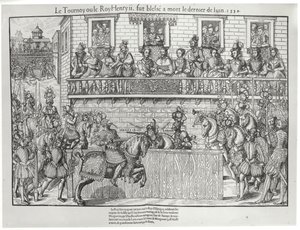 Torneo donde Enrique II recibió una herida fatal, 30 de junio de 1559 de Jacques Tortorel