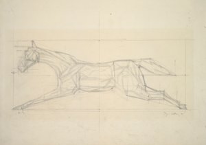 Serie Jockey, no.2 (Caballo visto de lado) de Jacques Villon