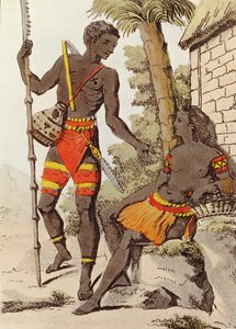 Hombre y mujer de las Islas Palau, 1805 de Jacques after Grasset de Saint Sauveur