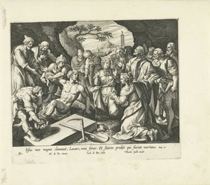 Resurrección de Lázaro Vita, passio et resvrrectio Iesv Christi (título de la serie) Vida, Pasión y Resurrección de Cristo (título de la serie) de Jacques de Bie