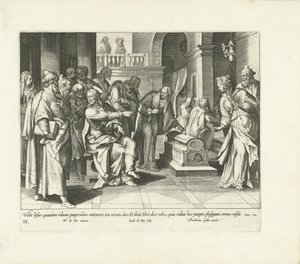 Generosidad de la viuda pobre Vita, passio et resvrrectio Iesv Christi (título de la serie) Vida, Pasión y Resurrección de Cristo (título de la serie) de Jacques de Bie
