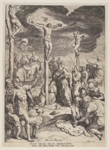 Cristo en la Cruz entre dos ladrones de Jacques de Gheyn II