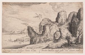 Paisaje con la caída de Ícaro, de Paisajes de Jacques de Gheyn II
