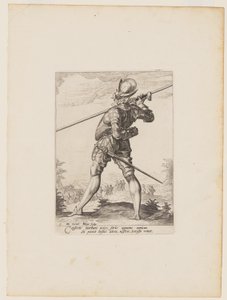 Piquero, de Oficiales y Soldados de la Guardia del Emperador Rodolfo II de Jacques de Gheyn II
