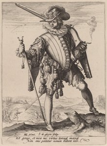 Soldado con arcabuz de Jacques de Gheyn II after Hendrik Goltzius