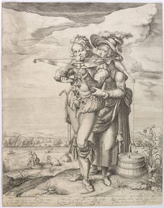 El ballestero y la lechera, c. 1610 de Jacques de Gheyn the Younger