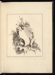Diseño para un Cartucho con Motivos Pastorales de Jacques de Lajoüe