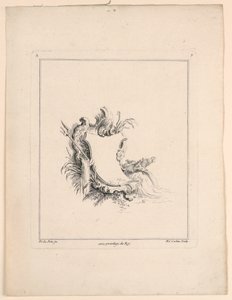 Escudo, de "Recueil Nouveau de Differens Cartouche" de Jacques de Lajoüe