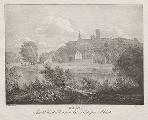 Baiern, Markt und Ruinen des Schlosses Abach de Jakob Alt