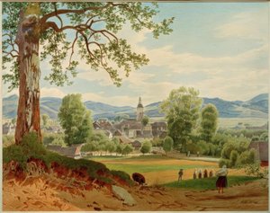 La Ciudad de Jablunkov en el Distrito de Těšín de Jakob Alt