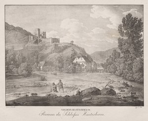 Nieder-oesterreich, Ruinen des Schlosses Hinterhaus de Jakob Alt