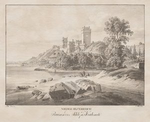Nieder-oesterreich, Ruinen des Schlosses Weidenech de Jakob Alt