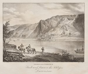 Nieder-oesterreich, Stadt und Ruinen des Schlosses de Jakob Alt