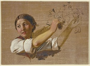 Retrato de busto de una campesina de Jakob Becker
