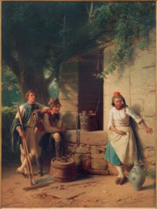 Niña en la fuente de Jakob Becker