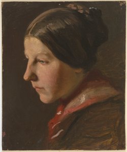 Retrato de la cabeza de una muchacha del campo