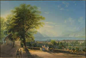 Vevey von der Terrasse von Saint-Martin von Jakob Eggli