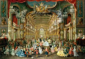 Baile de máscaras en el Hoftheater, Bonn, 1754