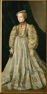 La archiduquesa Ana, hija del rey Fernando y de su esposa, Ana de Hungría, se casó con Alberto de Baviera (pintura sobre lienzo)