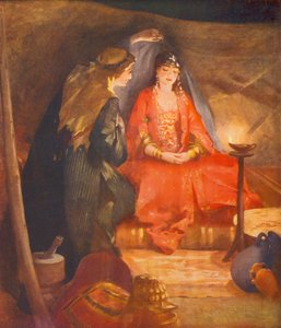 Tierra Santa: La primera mirada a la novia oriental (litografía en color)