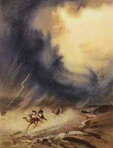 Tormenta y granizo, Sinaí