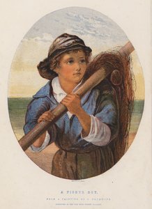 A Fisher Boy (litografía en color) de James (after) Drummond