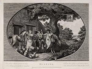 Caza, grabado por Robert Pollard (1755-1838) de James (after) Pollard