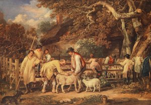 Esquila de ovejas, c.1820 de James (after) Ward