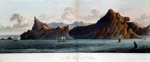 Vista de la isla de Santa Helena en el siglo XIX