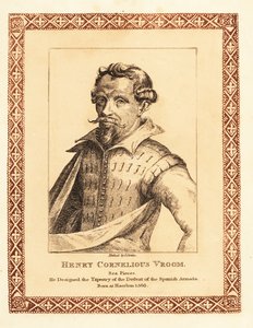 Hendrik Cornelisz Vroom, pintor marino holandés del Siglo de Oro.1817 (grabado)