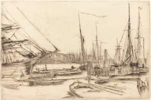 Un boceto de Billingsgate de James Abbott McNeill Whistler