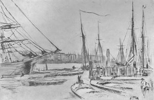 Un boceto de Billingsgate de James Abbott McNeill Whistler