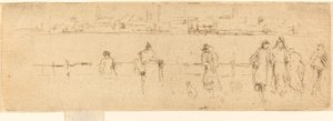 Un Boceto en el Malecón, c. 1884-1886 de James Abbott McNeill Whistler