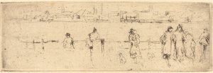 Un boceto en el malecón, c. 1884-1886 de James Abbott McNeill Whistler