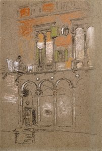 Un patio veneciano de James Abbott McNeill Whistler