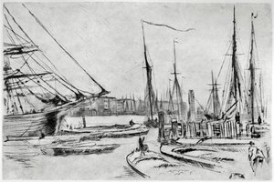 Un boceto de Billingsgate, siglo XIX de James Abbott McNeill Whistler