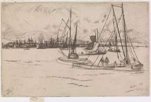 Ámsterdam, desde el Tolhuis, 1863 de James Abbott McNeill Whistler