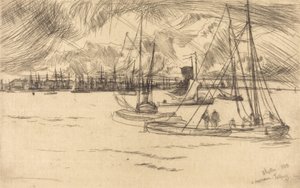 Ámsterdam desde el Tolhuis, 1863 de James Abbott McNeill Whistler