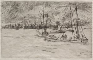 Ámsterdam desde el Tolhuis, 1863 de James Abbott McNeill Whistler