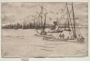 Ámsterdam desde el Tolhuis de James Abbott McNeill Whistler