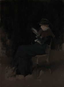 Arreglo en negro: niña leyendo de James Abbott McNeill Whistler