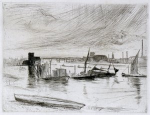 Amanecer en Battersea (Cadogan Pier) de James Abbott McNeill Whistler