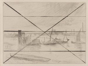 Amanecer en Battersea, Muelle Cadogan, 1861 de James Abbott McNeill Whistler
