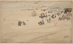 Escena de playa, probablemente 1885 (acuarela) de James Abbott McNeill Whistler