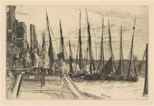 Billingsgate, 1859 de James Abbott McNeill Whistler