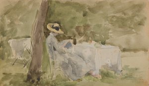 Desayuno en el jardín, 1885-1886 de James Abbott McNeill Whistler