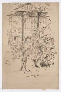 Clothes-Exchange, Houndsditch, No.2, c.1886-88 (aguafuerte; tinta sobre papel) de James Abbott McNeill Whistler