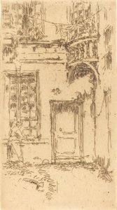 Patio, Rue P.L. Courier, 1888 de James Abbott McNeill Whistler