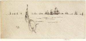 Bajando la bandera, 1887 de James Abbott McNeill Whistler